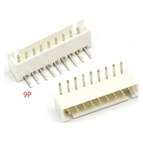 9 Pin JST-XH 2.54 Tunik Konnektör Erkek Eğik 90°