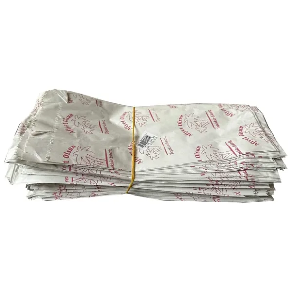 Afiyet Olsun Baskılı Körüklü Esmer Kağıt Kese Kağıdı - 12,5x28 Cm. - Ort. 185 Ad. - 1 Kg. - 5 Paket