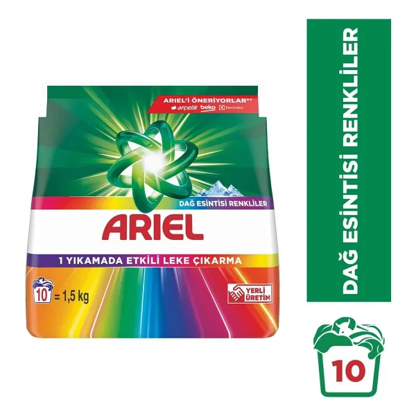 Ariel AquaPudra Dağ Esintisi Renkliler için 1.5 kg Toz Deterjan