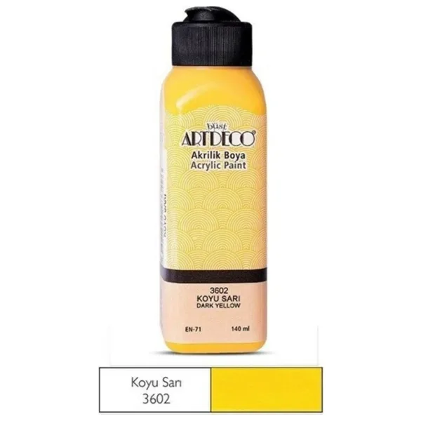 Artdeco 140 ml 3602 Koyu Sarı Akrilik Boya