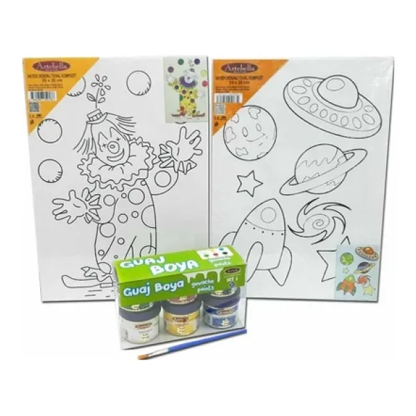 Artebella Kmps0011 Ben De Yapabilirim Desenli Tuval Boyama Seti