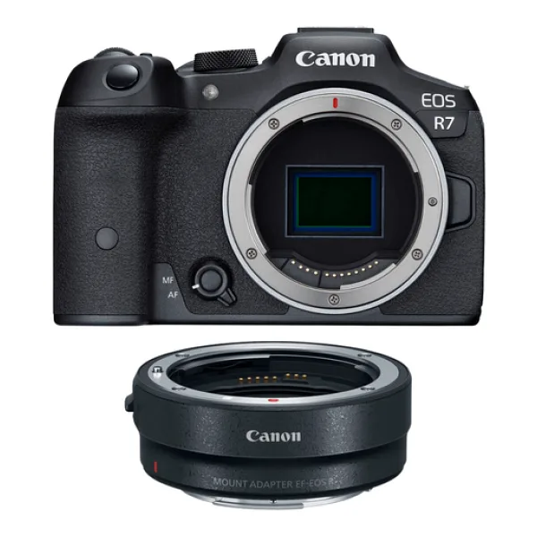 Canon EOS R7 Body + EF-EOS R Mount Aynasız Fotoğraf Makinesi