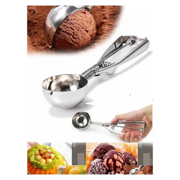 Dondurma Kaşığı Metal Çek Bırak Paslanmaz Çelik Yapışmaz Kepçe