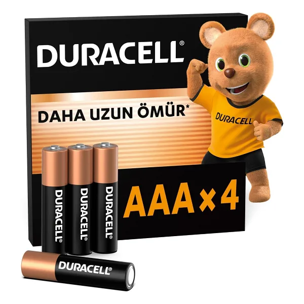 Duracell LR03/MN2400 4'lü Alkalin AAA İnce Kalem Pil