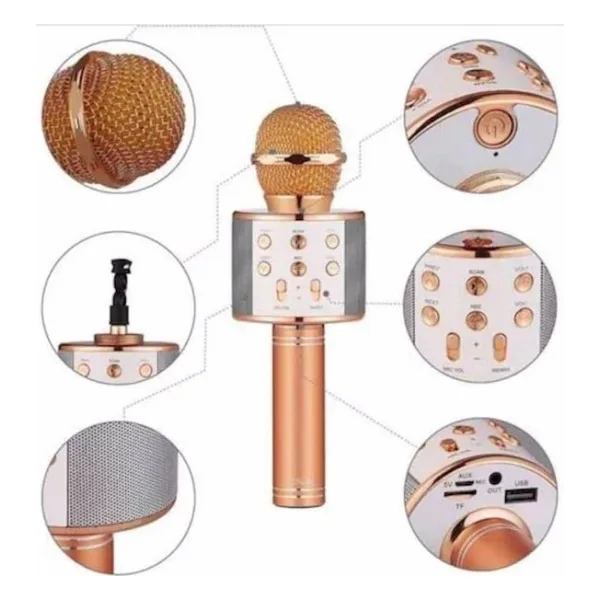 Eco Lounge Karaoke Mikrofon Bluetooth Bağlantılı Aux Girişli Uzun Pil Ömrü Yüksek Ses Kaliteli