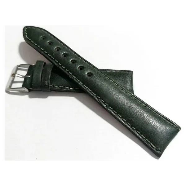 Fado&Her Saate Uyumlu Hakiki Dana Derisi Saat Kordonu 20 Mm (122) Yeşil
