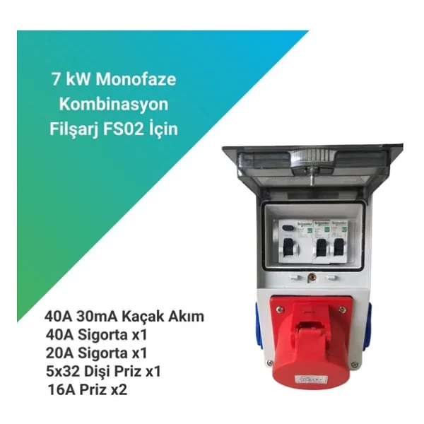 Filşarj 7.4 Kw Monofaze Kombinasyon Kutusu