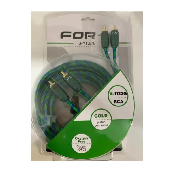 For-X Profesyonel Oto Teyp Rca Kablosu X-1122g