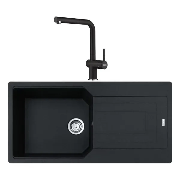 Franke Urban Ubg 611-100 Nero Granit Eviye + Active Plus Doccia Batarya