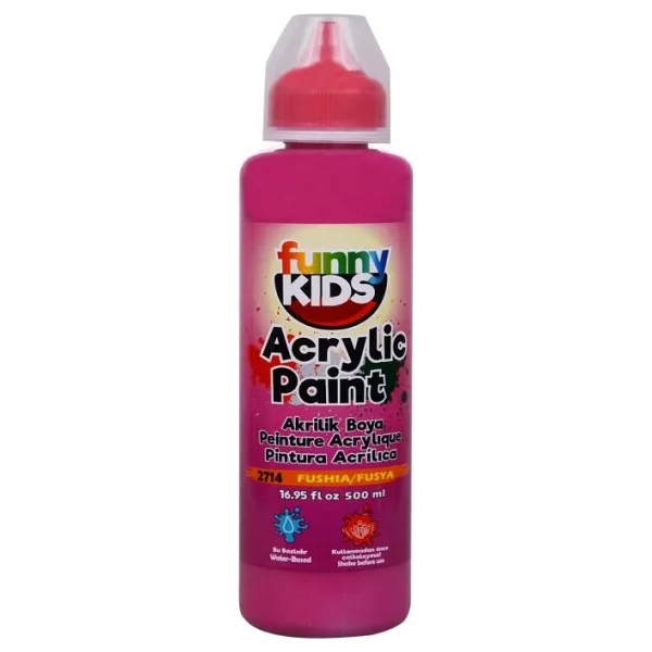 Funny Kids 500 ml Yıkanabilir Okul Boyası Fuşya