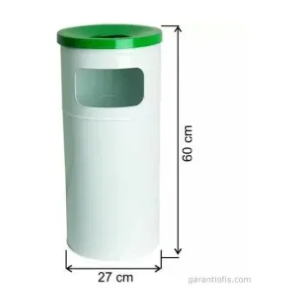 Garanti Metal 1105-BT Boyalı Bahçe Tipi Çöp Kovası (34 Litre)