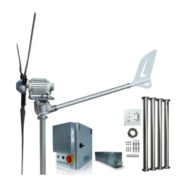 İsta Breeze Set 2000W 24V/48V Windsafe Korumalı Rüzgar Türbini + Wind Pro Şarj Kontrol Cihazı + Direk Seti