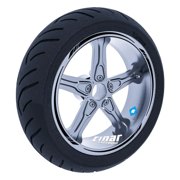 Jet Siyah 4 Parçalı Keskin Jant Şeridi Sticker Çınar Extreme