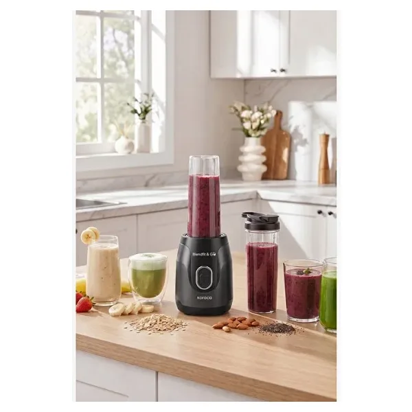 Karaca Blendfit Go Personal Çift Hazneli 550 W Siyah Kişisel Smoothie Blender