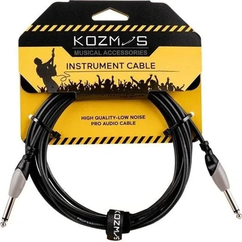 Kozmos KCL-155-3M Siyah-Gri 3 Metre Gitar Enstrüman Kablosu