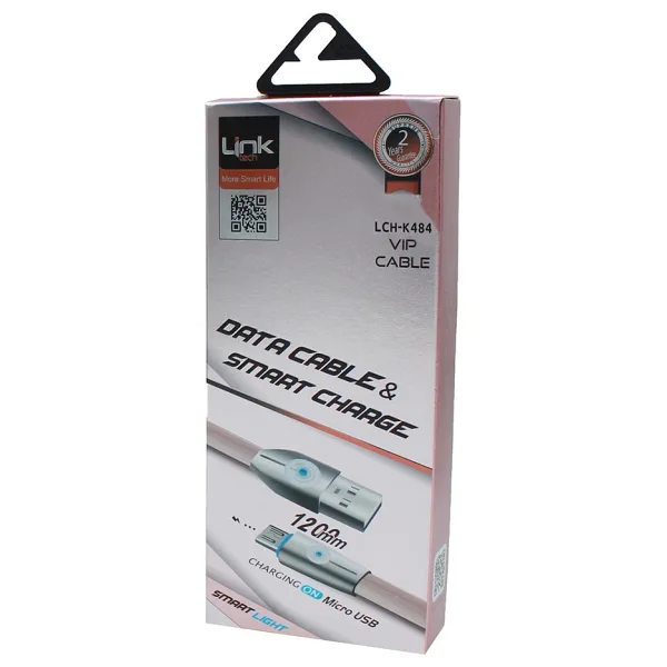 LINKTECH K484 ANDROİD IŞIKLI 1MT ŞARJ/SENKRONİZASYON KABLOSU