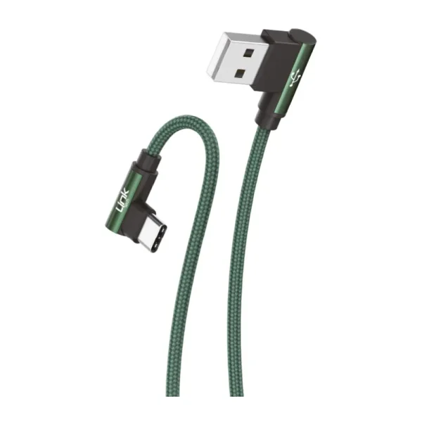 LinkTech K594 1.5 m Yeşil USB to Type-C Şarj Kablosu