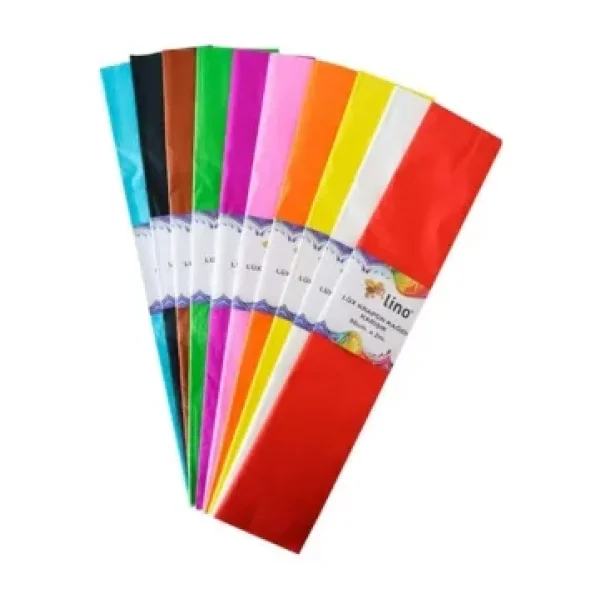 Lino Lux Krapon Kağıdı 10 Renk ( 50X200 Cm)