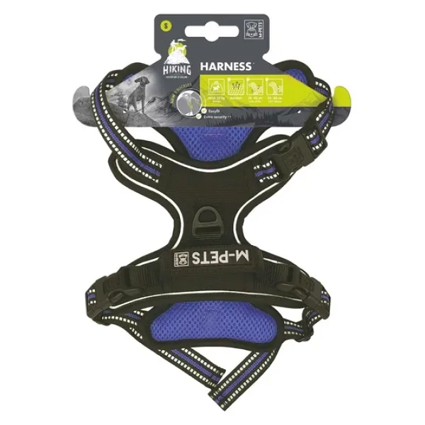 M-Pets Hiking Reflektörlü Soft Sırt Tasması Mavi M