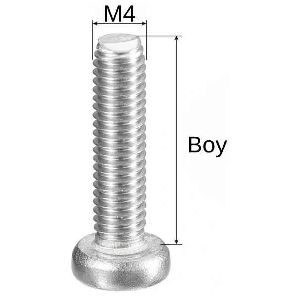 M4X6mm YSB Vida – DIN7985 (Yıldız Silindir Başlı Civata) 10 Adet