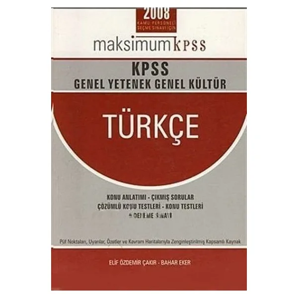 Maksimum KPSS-Genel Yetenek Genel Kültür Türkçe
