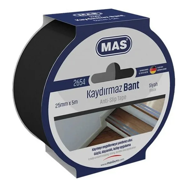 Mas 2654 Kaydırmaz Bant 25 Mm X 5 Mt Sıyah