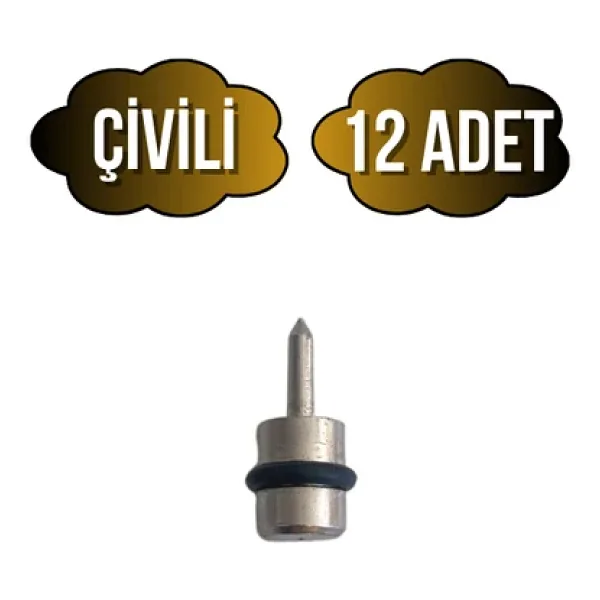 Metal Çivili Raf Pimi Dolap Raf Altı Pimi Çivili Metal 12 Adet Krom