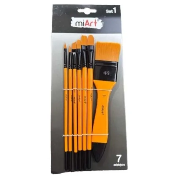 Miart Karma Fırça Seti 7'Li Zemin Fırçalı Set (2-6-3/8-8-12-1/2-1.5)