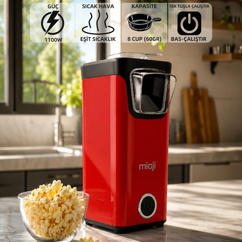 Mioji Mio POPX1 Kırmızı Mısır Patlatma Makinesi