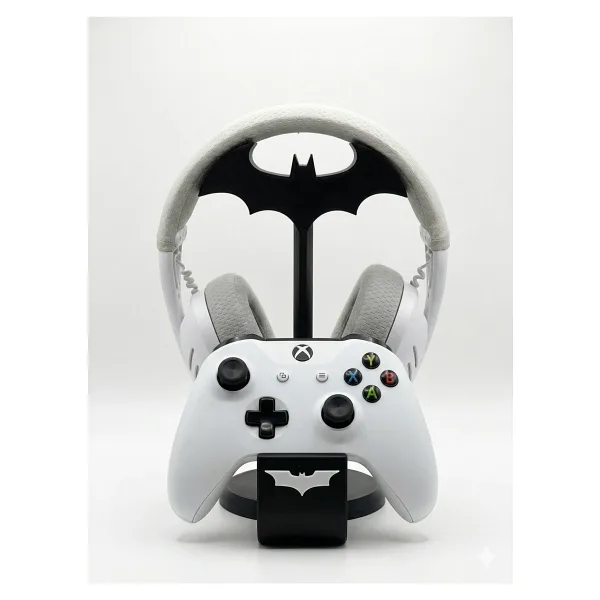 Miralux Batman Gamer Kulaklık Standı Xbox & Playtation Uyumlu Gamepad / Kol Tutucu Dekoratif 22 Cm Siyah