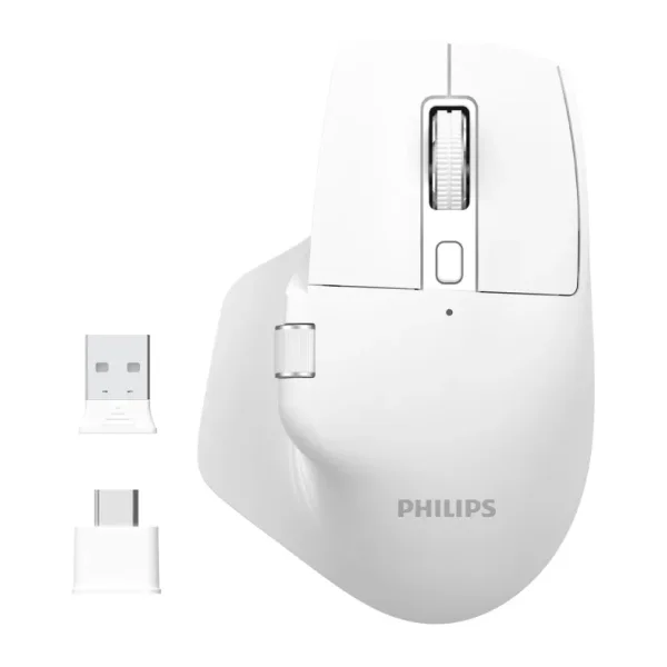 Philips SPK7858 Beyaz Şarjlı Sessiz Optik Kablosuz Mouse