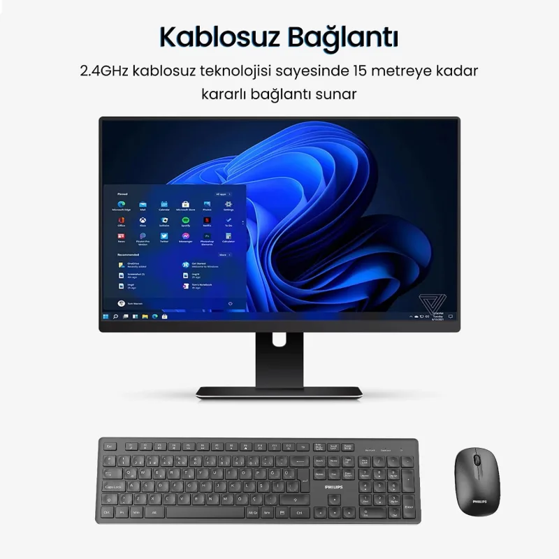 Philips SPT6318 Kablosuz Klavye Mouse Seti