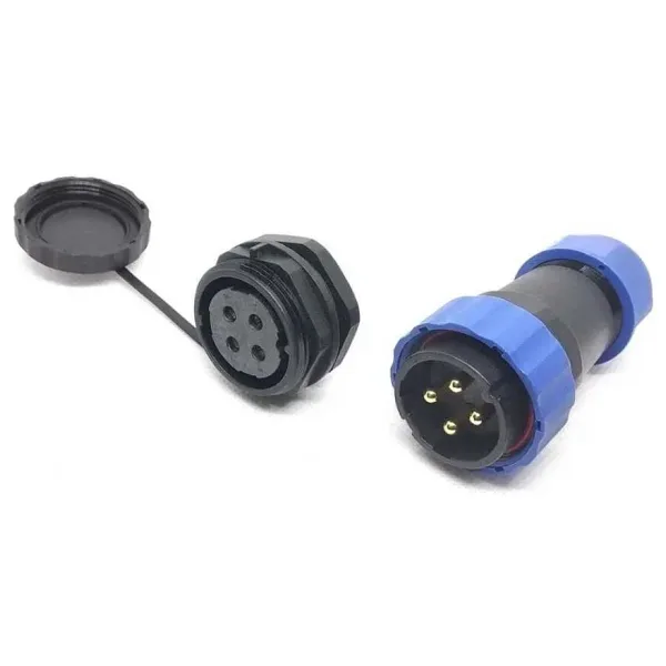 SD28 4 Pin 28mm Su Geçirmez Konnektör Takımı - Panel Tipi