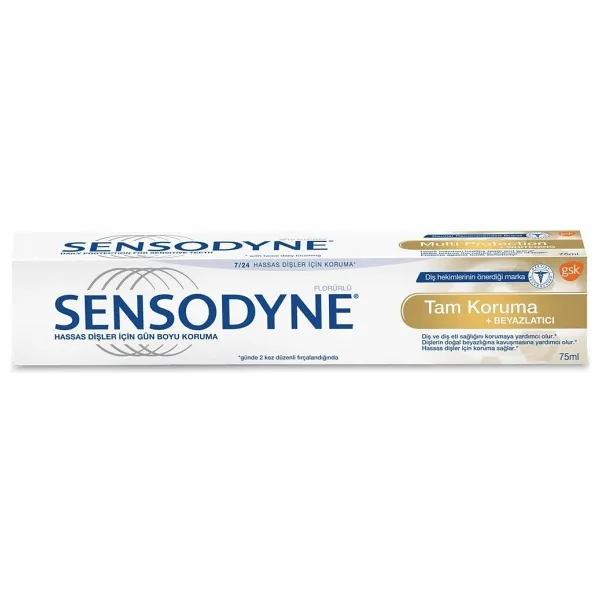 Sensodyne Tam Koruma Beyazlatıcı 75 ml Florürlü Diş Macunu