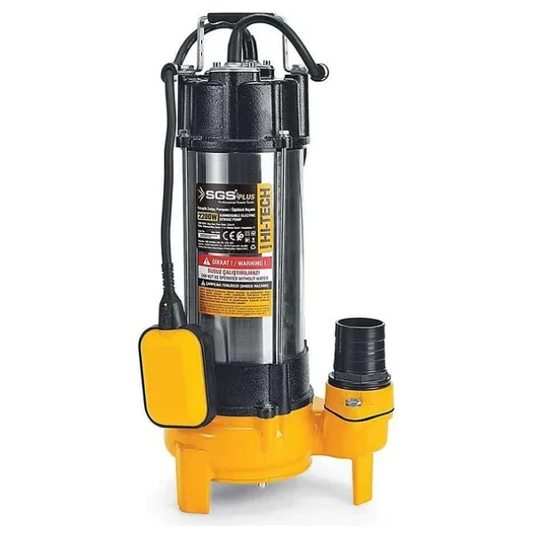 Sgs Sgs5377 İnox Foseptik Dalgıç Pompa Kirli Su 2200W / 3.0 Hp - Öğütücü Bıçaklı