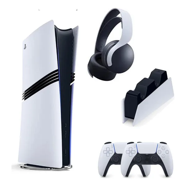 Sony Playstation 5 PS5 Pro 2tb + 2.Kol + Sony Şarj İstasyonu + PS5 Kulaklık