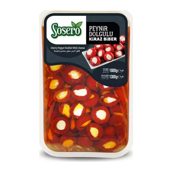 Sosero Peynır Dolgulu Kıraz Bıber 1800G Vakum Tabak