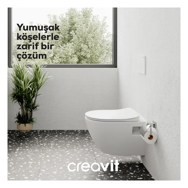 Terra Duroplast Yavaş Kapanan Klozet Kapaklı Beyaz Set - Kırmızı