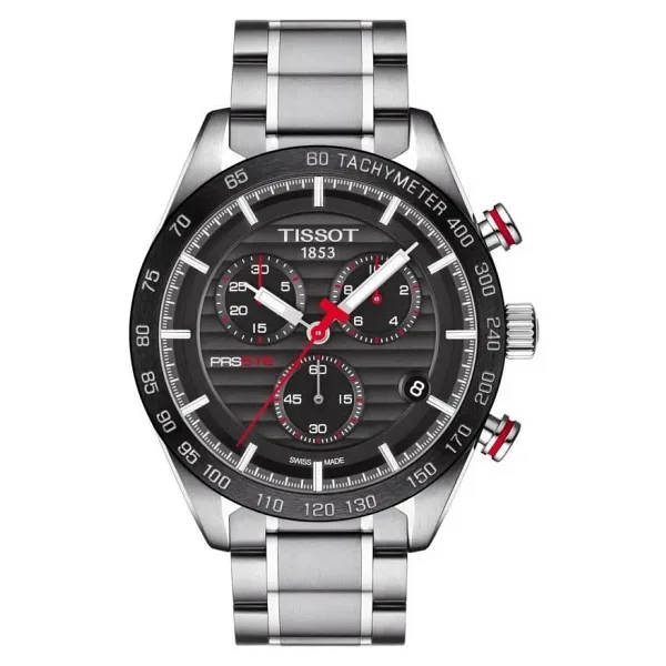 Tissot PRS 516 Chronograph T100.417.11.051.01 Çelik Kordon Siyah Erkek Kol Saati