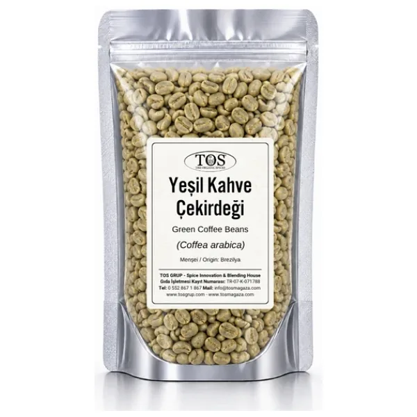 Yeşil Kahve Çekirdeği 1 kg (1. Kalite) Green Coffee Beans