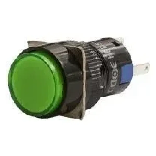 16mm 24V Yeşil Yaylı Buton CD-AY-11D/24V/G