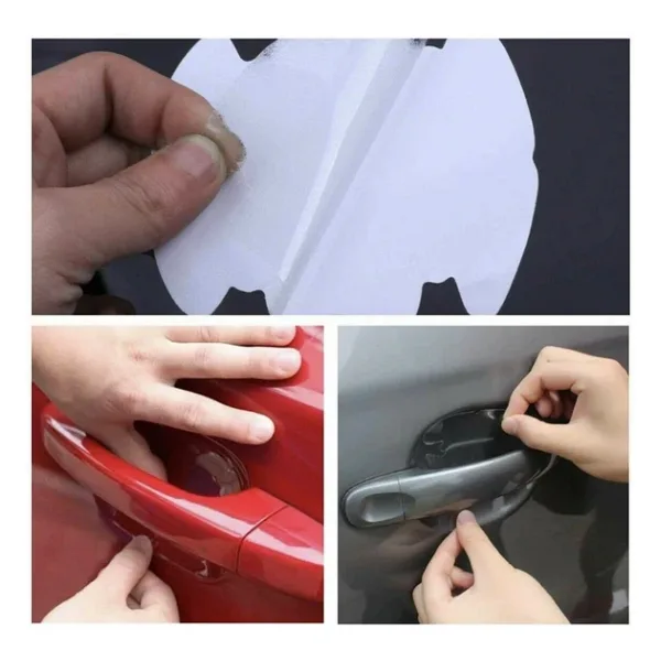 8 Adet Araba Kapı Kolu Koruyucu Çizilme Önleyici Şeffaf Sticker Film Koruma Seti