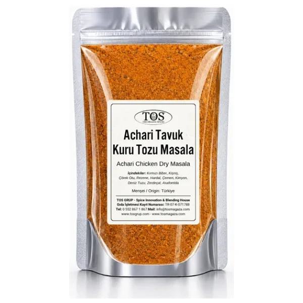 Achari Tavuk Kuru Tozu Masala 100 gr (1. Kalite)