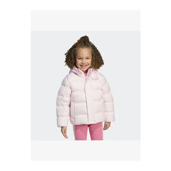 Adidas Originals Jv8547 Kapüşonlu Pembe Çocuk Şişme Mont