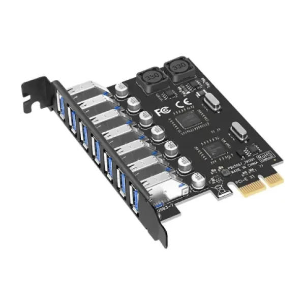 Alfais 4899 Pci-e Express 7 Port Usb 3.0 Kart Hub Çoklayıcı Çoğaltıcı