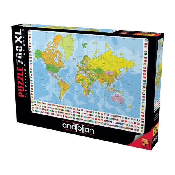 Anatolian Dünya Siyasi Haritası 700 Parça Puzzle 2703