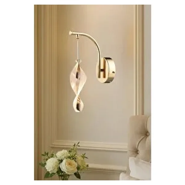 Apliqa Gupse 3 Renkli 11 Watt Ledli Yatak Başı ,salon Led Aplik Altın