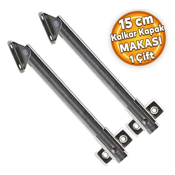 Badem10 Kalkar Kapak Makası Dolap Çekmece Metal 15 Cm Sessiz Açma kapama Amortisör Piston (1 Çift)