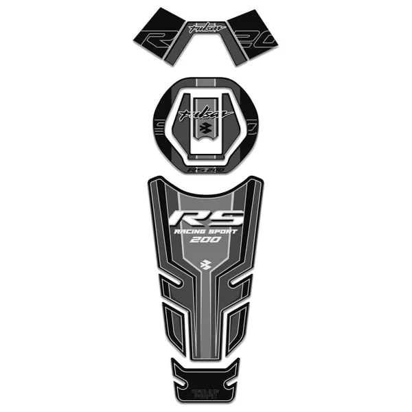 Bajaj Pulsar RS 200 Siyah Gri Tank Pad Set