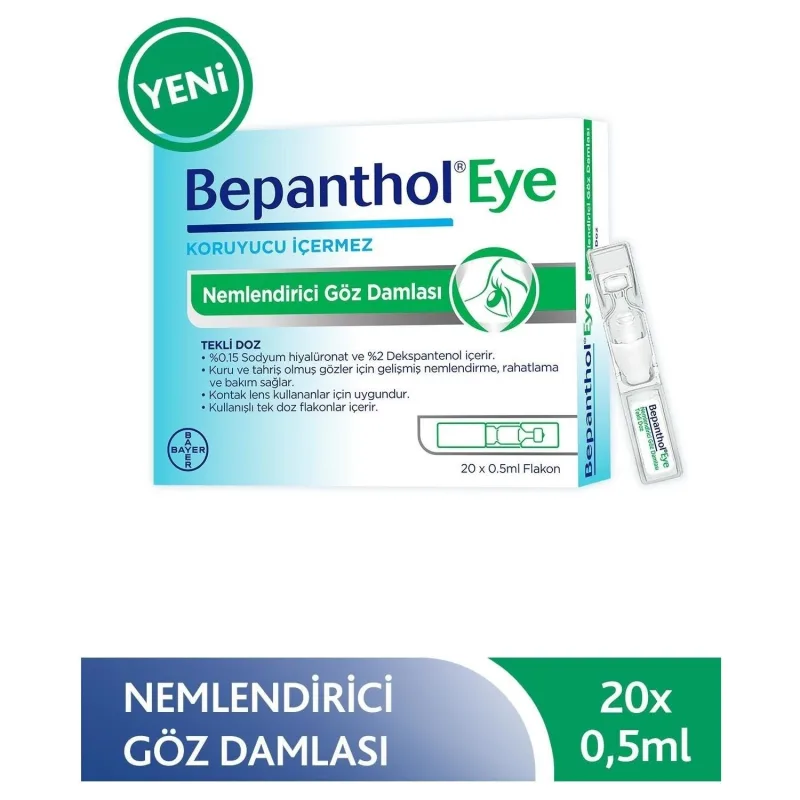 Bepanthol Eye Göz Damlası 0,5 Ml 20 Flakon 2 Adet